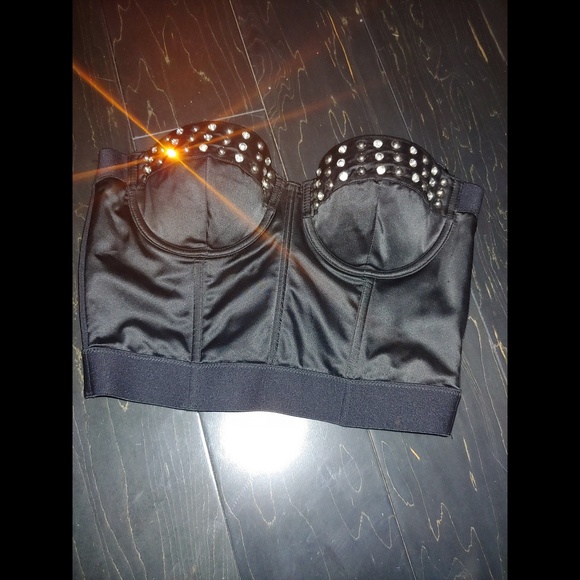 Forever 21 Tops - Black Bustier with diamonds size M